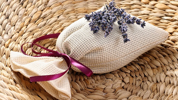 potpourri bag with dry lawender flowers; Shutterstock ID 10140529